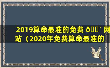 2019算命最准的免费 🐴 网站（2020年免费算命最准的 🐘 网站）